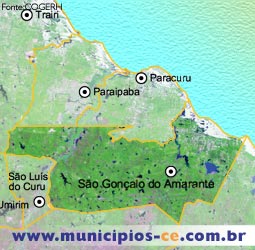 Imagem de Sat�lite do Munic�pio de S�o Gon�alo do Amarante. Fonte:COGERH'