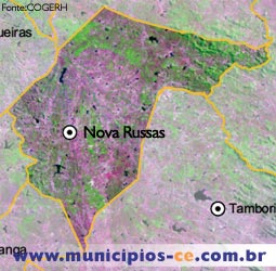 Imagem de Satlite do Municpio de Nova Russas. Fonte:COGERH'