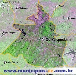 Imagem de Satlite do Municpio de Quixeramobim. Fonte:COGERH'