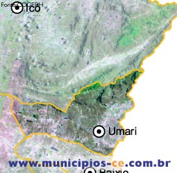 Imagem de Satlite do Municpio de Umari. Fonte:COGERH'