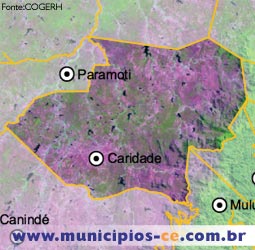 Imagem de Satlite do Municpio de Caridade. Fonte:COGERH'