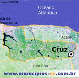 Imagem de Satlite do Municpio de Cruz. Fonte:COGERH'