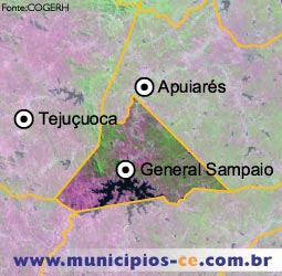 Imagem de Satlite do Municpio de General Sampaio. Fonte:COGERH'