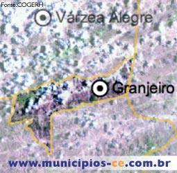 Imagem de Satlite do Municpio de Granjeiro. Fonte:COGERH'