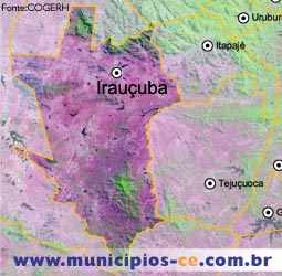 Imagem de Satlite do Municpio de Irauuba. Fonte:COGERH'