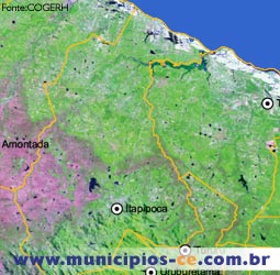 Imagem de Satlite do Municpio de Itapipoca. Fonte:COGERH'