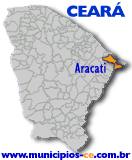 Localizao do Municpio de Aracati no Estado do Cear.