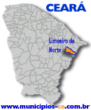Localiza��o do Munic�pio de Limoeiro do Norte no Estado do Cear�.