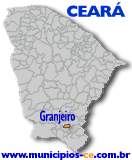 Localiza��o do Munic�pio de Granjeiro no Estado do Cear�.