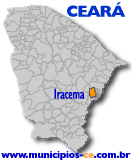 Localiza��o do Munic�pio de Iracema no Estado do Cear�.