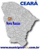 Localiza��o do Munic�pio de Nova Russas no Estado do Cear�.