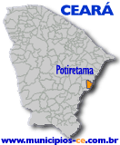 Localizao do Municpio de Potiretama no Estado do Cear.