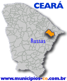 Localiza��o do Munic�pio de Russas no Estado do Cear�.