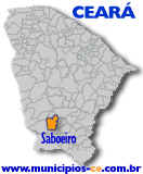 Localização do Município de Saboeiro no Estado do Ceará.