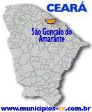 Localização do Município de São Gonçalo do Amarante no Estado do Ceará.