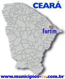Localiza��o do Munic�pio de Fortim no Estado do Cear�.