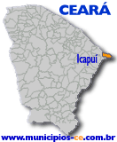 Localiza��o do Munic�pio de Icapu� no Estado do Cear�.