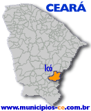 Localizao do Municpio de Ic no Estado do Cear.
