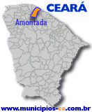 Localiza��o do Munic�pio de Amontada no Estado do Cear�.